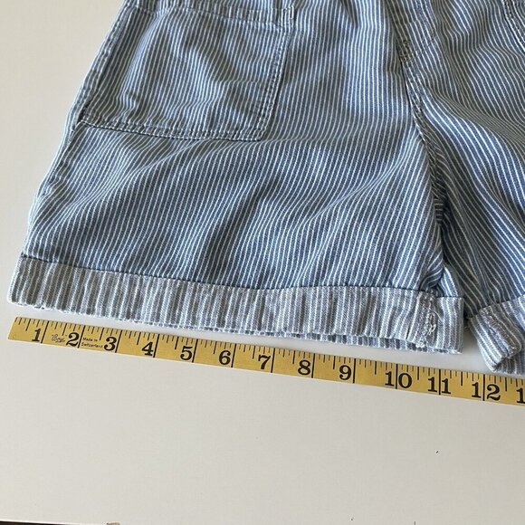 There Abouts Shorts Youth 18.5 P Plus Light Blue Pull On Shorts Striped Pockets - Picture 9 of 13